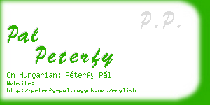 pal peterfy business card