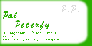 pal peterfy business card